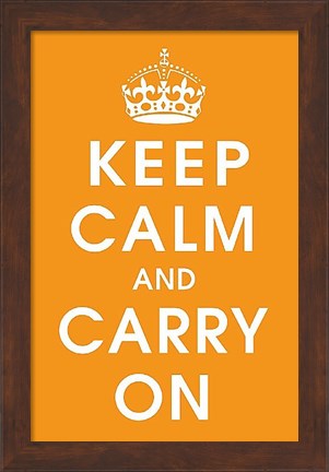 Framed Keep Calm (orange) Print