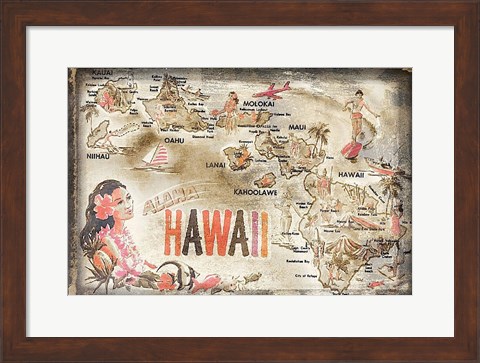 Framed Aloha Hawaii Print