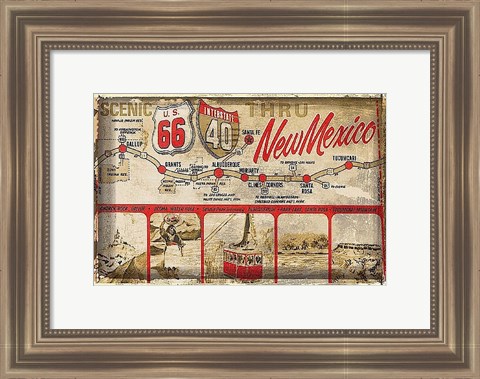 Framed Scenic US 66 thru New Mexico Print