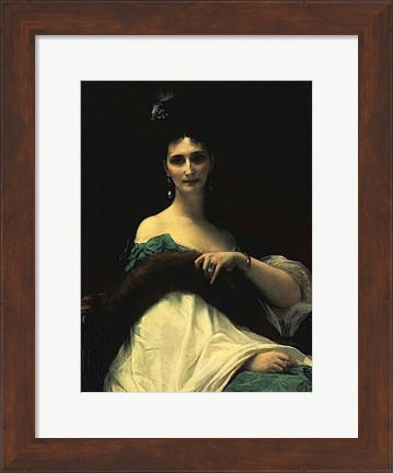 Framed Portrait of Countess de Keller (marquise de Saint Yves d&#39;Alveydre - 1895), 1873 Print