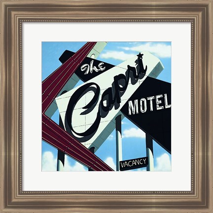 Framed Capri Motel Print