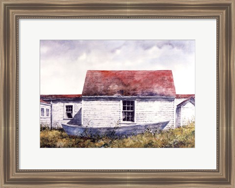 Framed Blue Dory, Monhegan Print