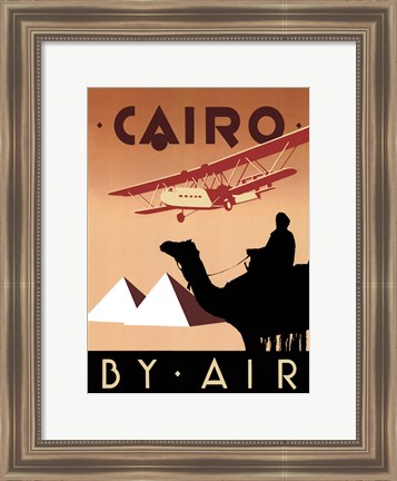 Framed Cairo by Air Print