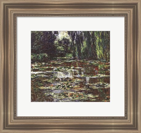 Framed Bridge Over the Water Lily Pond, 1905 Print