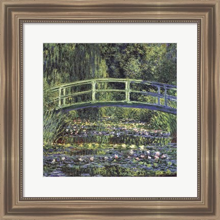 Framed Water Lily Pond, 1899 (blue) Print