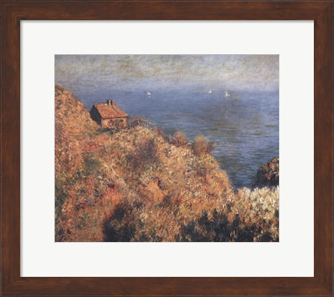 Framed Fishermans lodge at Varengeville Print