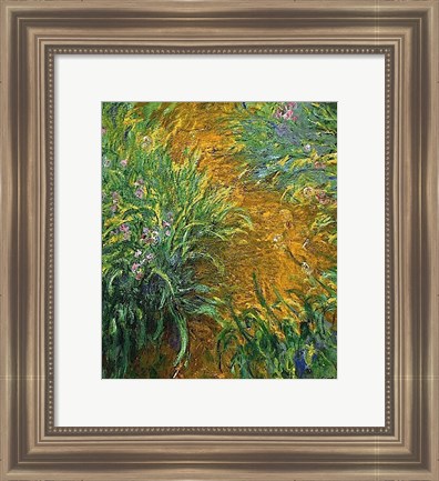 Framed Path in the Iris Garden Print