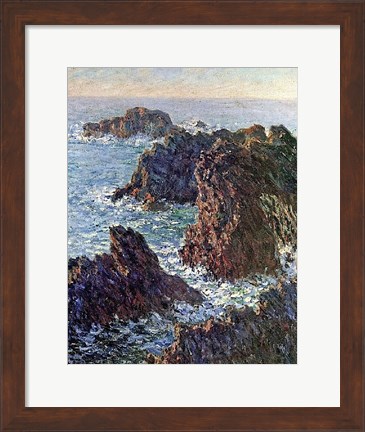 Framed Rock Points at Belle-Ile, 1886 Print