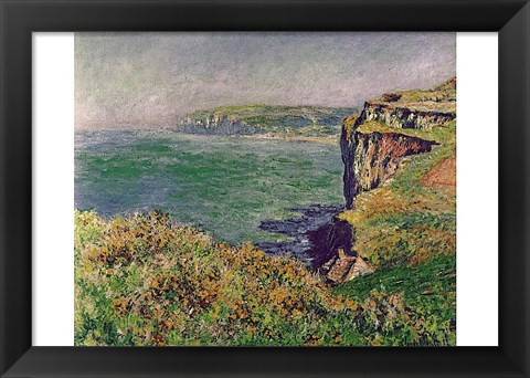 Framed Cliff at Varengeville, 1882 Print