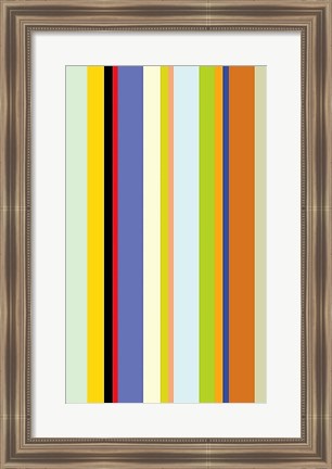 Framed Paprika Stripe Print