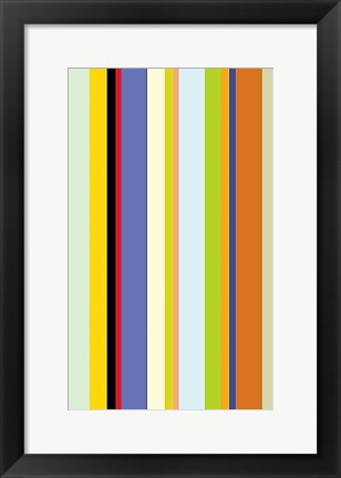 Framed Paprika Stripe Print