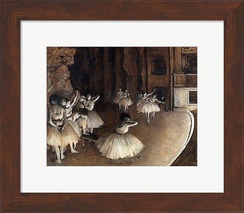 Framed Dance Rehearsal, 1874 Print