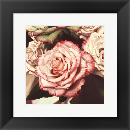 Framed Vintage Rose Print