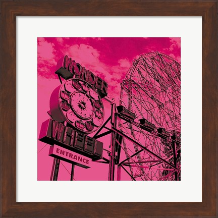 Framed Cotton Candy Wonder Wheel Print