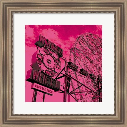 Framed Cotton Candy Wonder Wheel Print