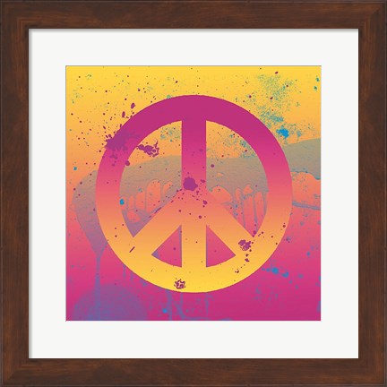 Framed Far-out Peace Print