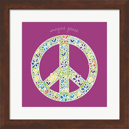 Framed Imagine Peace Print