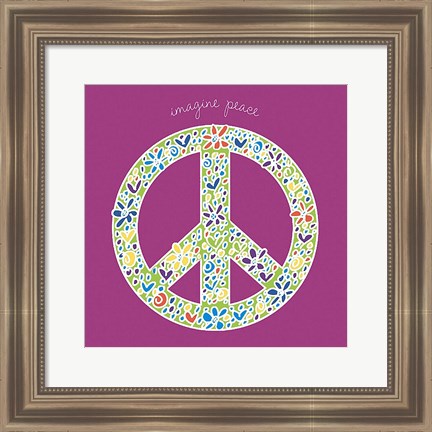 Framed Imagine Peace Print