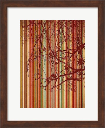 Framed Amber Stripe Print