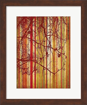 Framed Auburn Stripe Print