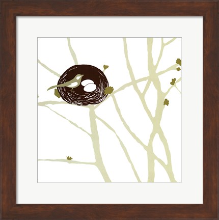 Framed Feathers and Twigs Print