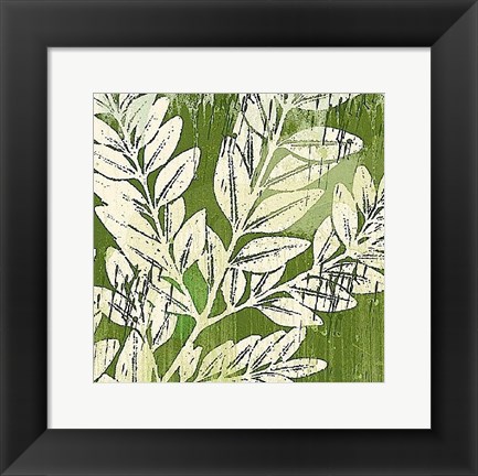 Framed Meadow Leaves Print