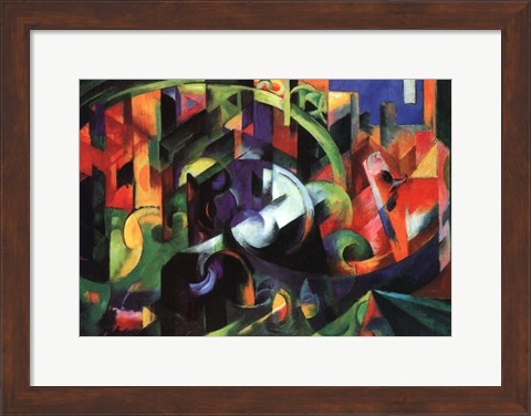 Framed Abstract with Cattle Print