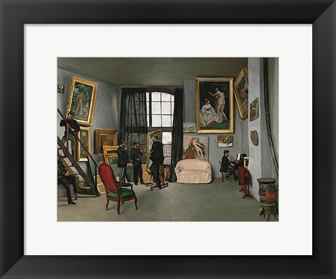 Framed Painter’s Atelier in the rue de la Condamine, 1870 Print