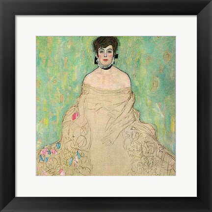 Framed Portrait of Amalie Zuckerkandl (unfinished), 1917-1918 Print