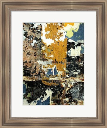 Framed Black &amp; Gold Layers Print