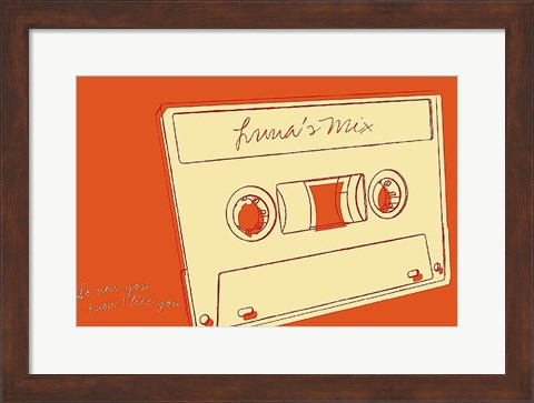 Framed Lunastrella Mix Tape Print