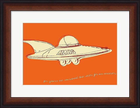 Framed Lunastrella Flying Saucer Print