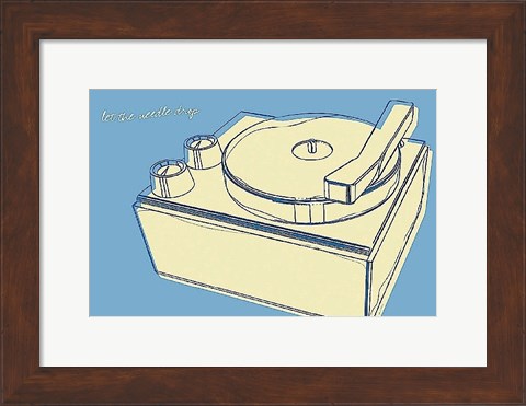 Framed Lunastrella Record Player Print