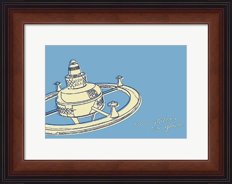 Framed Lunastrella Space Station Print