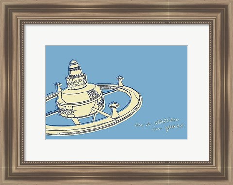 Framed Lunastrella Space Station Print