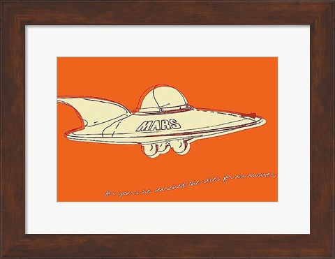 Framed Lunastrella Flying Saucer Print