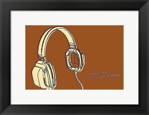 Framed Lunastrella Headphones Print