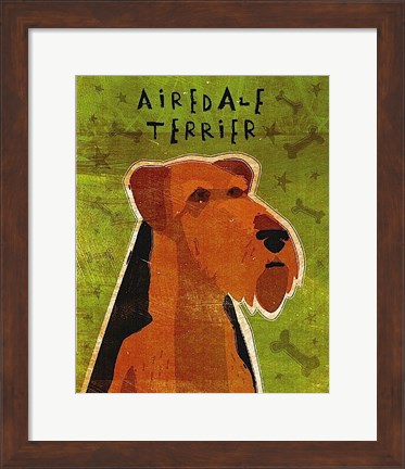 Framed Airdale Print