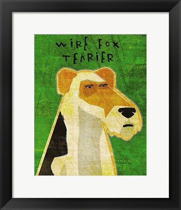 Framed Wire Fox Terrier Print