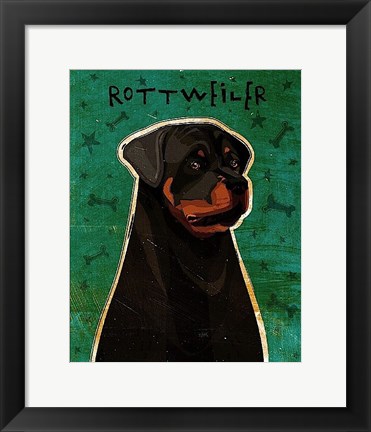 Framed Rottweiler Print