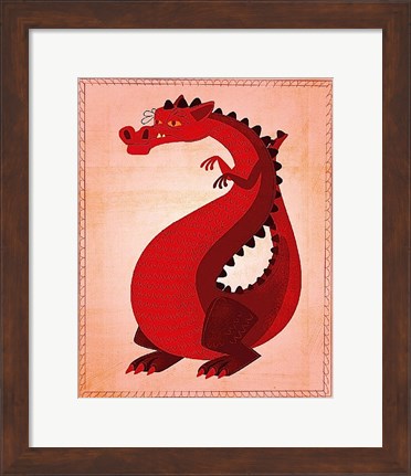 Framed Red Dragon Print