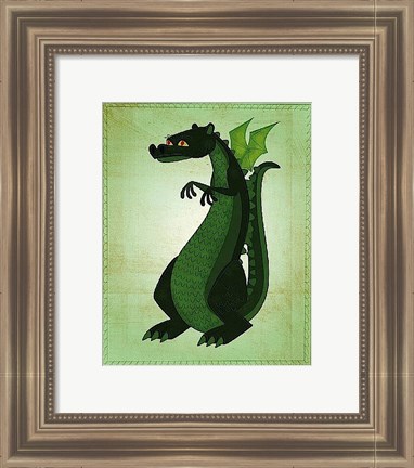 Framed Green Dragon Print