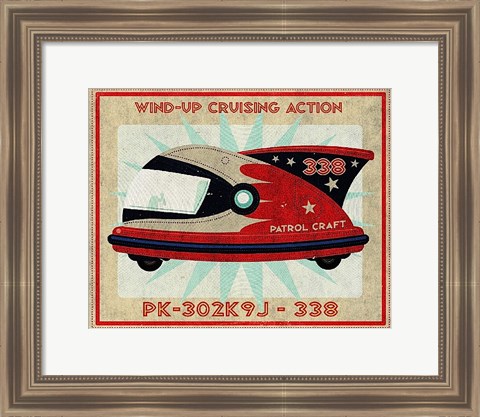 Framed Patrol Craft 338 Box Art Tin Toy Print