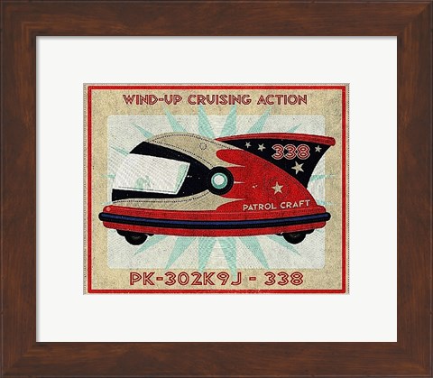 Framed Patrol Craft 338 Box Art Tin Toy Print