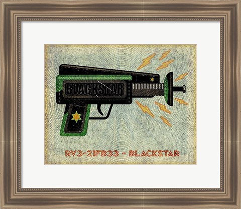 Framed Blackstar Ray Gun Print