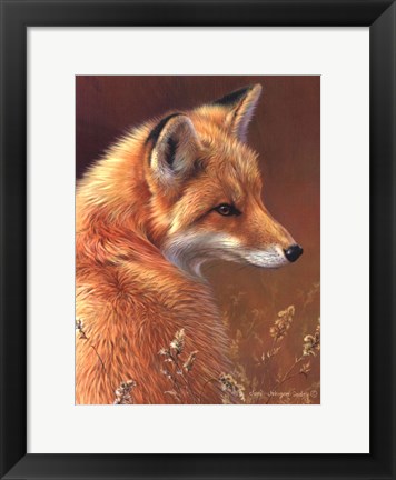 Framed Curious- Red Fox Print