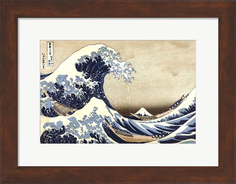 Framed Great Wave at Kanagawa Print