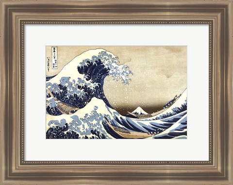 Framed Great Wave at Kanagawa Print