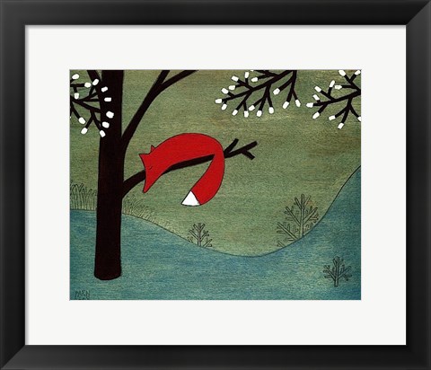 Framed Fox on Sunday Print