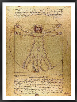 Framed Vitruvian Man Print